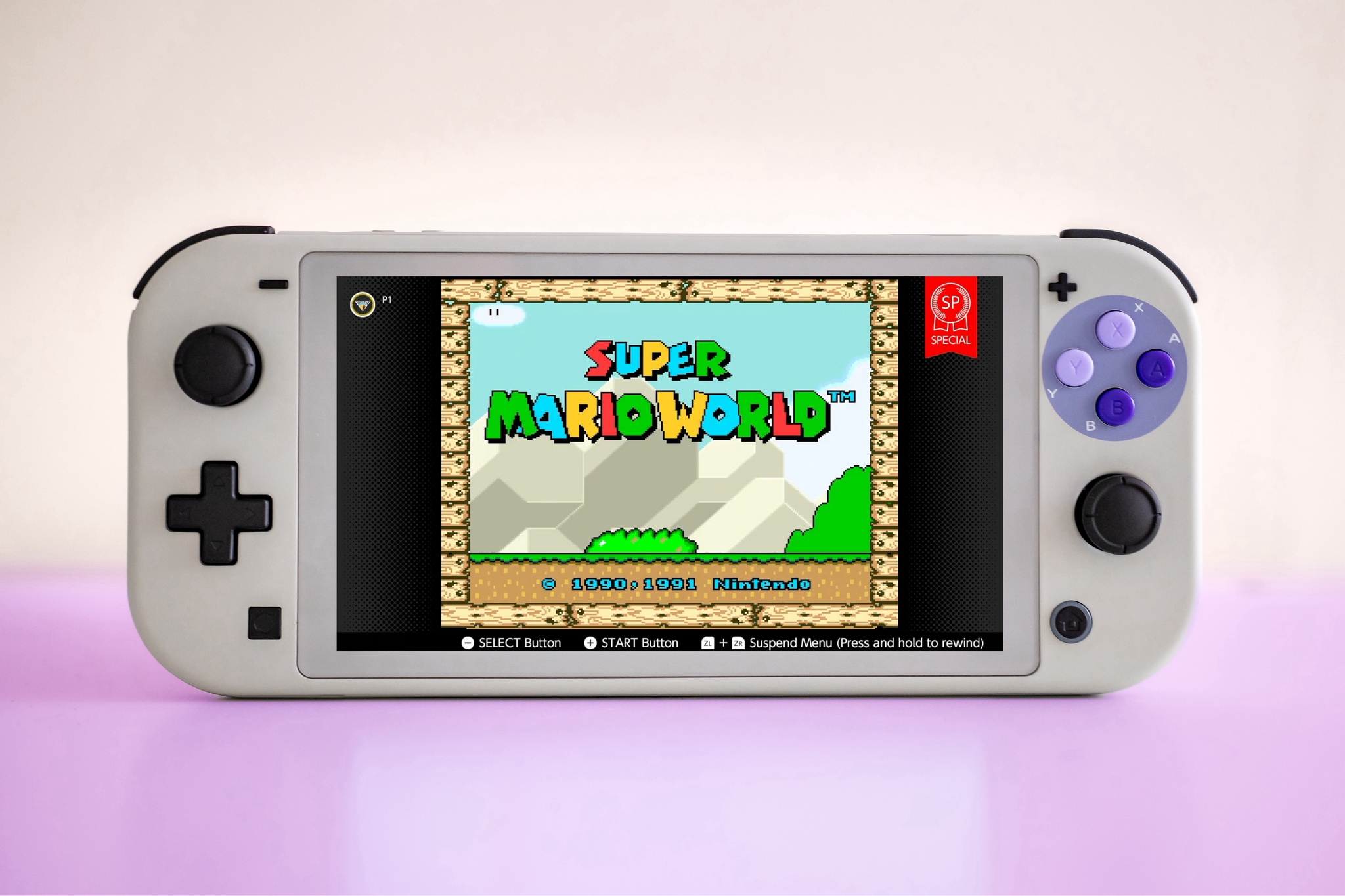 Super Nintendo Switch Lite Customized Retro SNES-Style Handheld Console