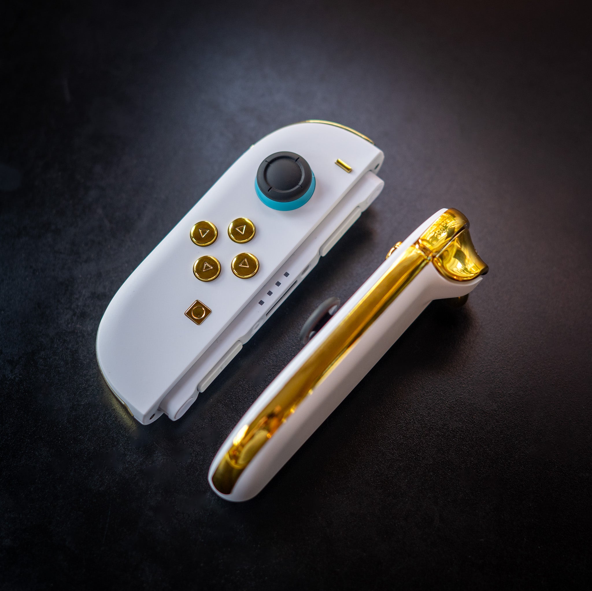 Regal White & Gold Custom Joy-Cons 2 for Nintendo Switch 2
