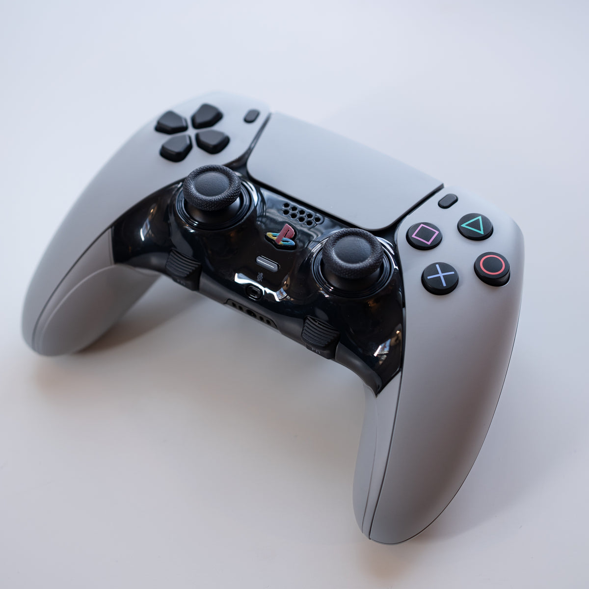 PS5 DualSense Edge Controller - Retro PS1 Grey & Black - GameTraderZero