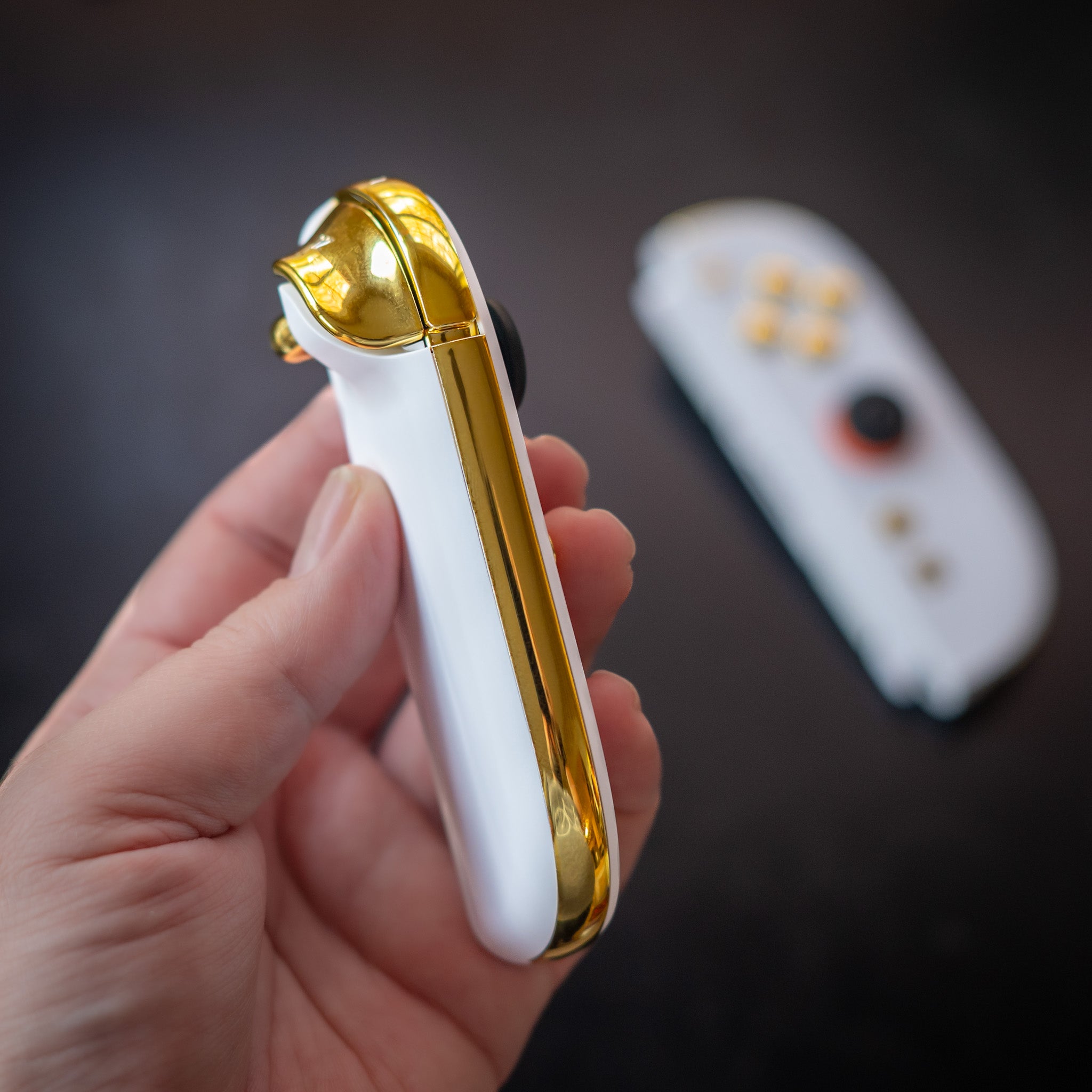 Regal White & Gold Custom Joy-Cons 2 for Nintendo Switch 2