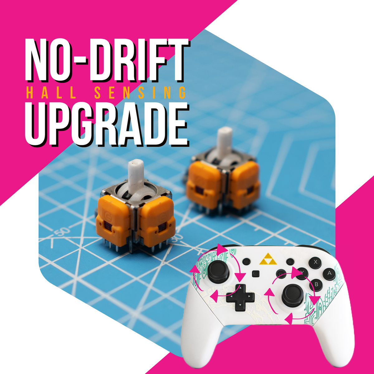 Pro-Controller No-Drift Analogue Stick Upgrade With Hall-Sensing Tech ...