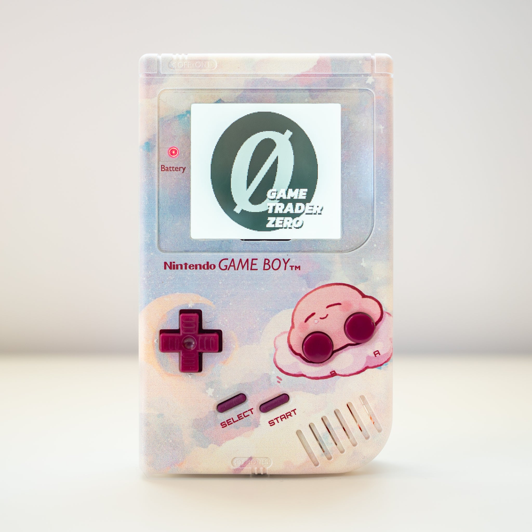 Pink Kirby Gameboy Floral Nintendo Game Boy DMG With Backlit