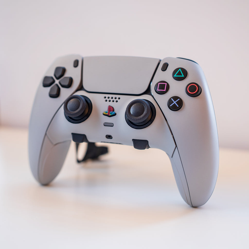 Control Retro Ps5 PS5 DualSense Edge Controller Retro PS1 Grey Gaming Controller ...