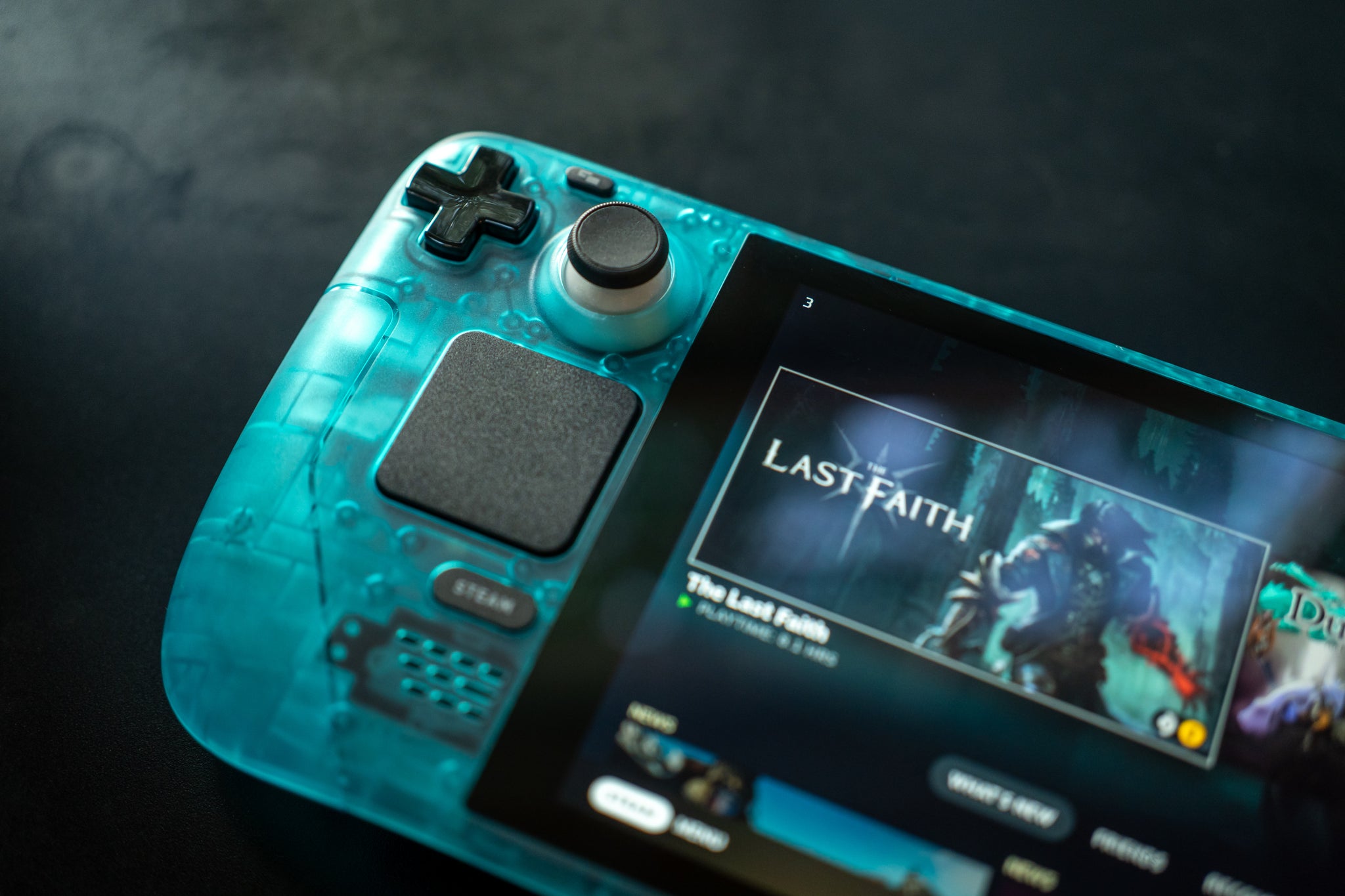 Customized Steam Deck Handheld Gaming Ice Blue - By GameTraderZero