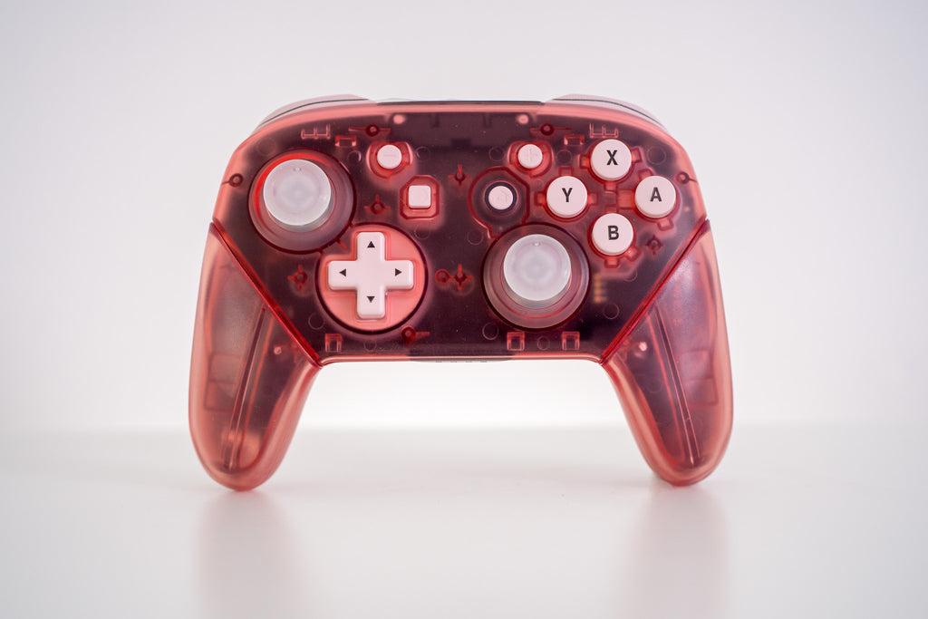 CUSTOM Pro Controller Nintendo SWITCH Controller Mod Clear Pink with L ...