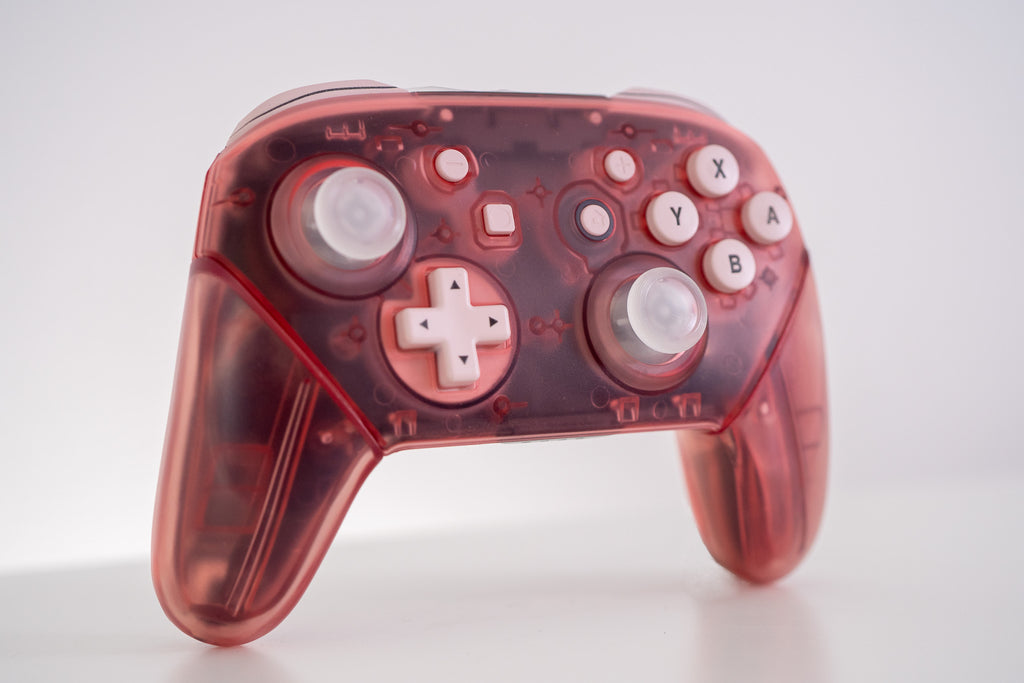 CUSTOM Pro Controller Nintendo SWITCH Controller Mod Clear Pink with L ...