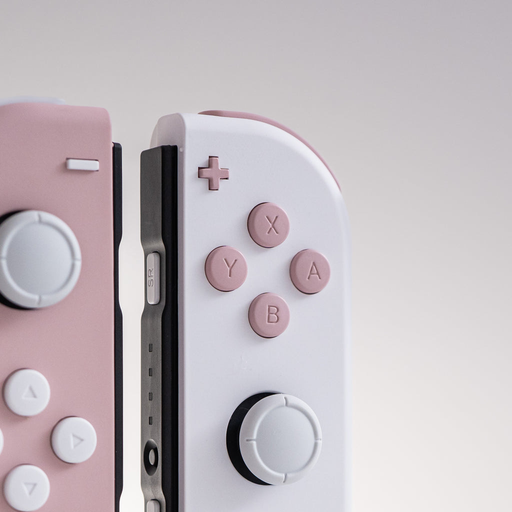 Game Control Mod Pretty Pink and White Custom Joy-Cons Cute Nintendo Switch Controller Mods ...
