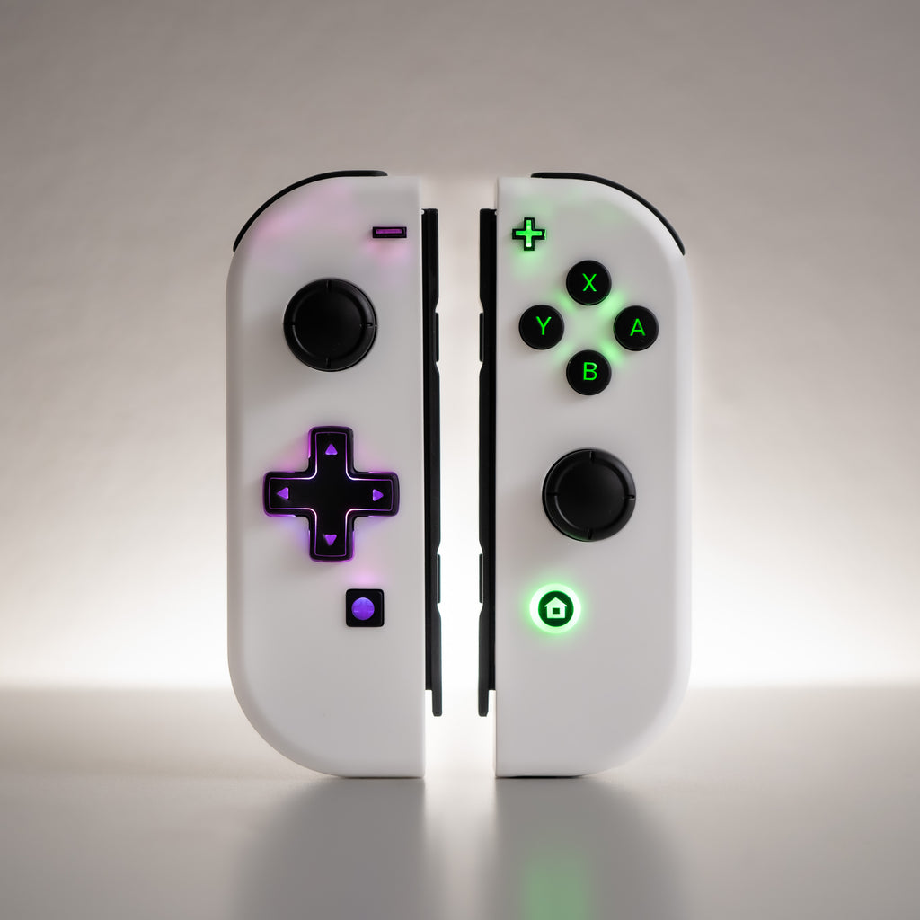 Nintendo Switch Controller Custom Design Custom Nintendo Switch Joy-Con Controllers White LED MOD Backlit Butto ...