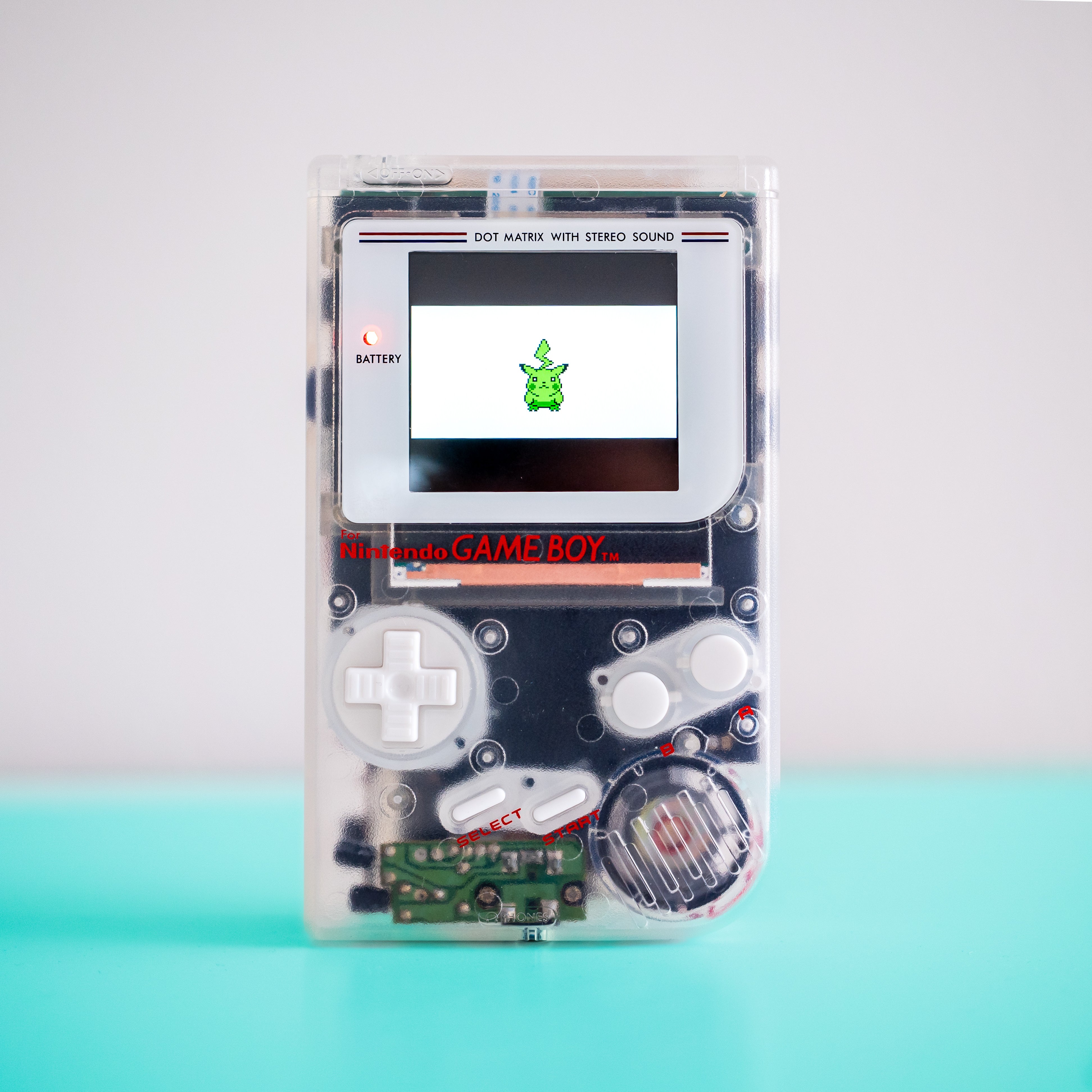 Custom IPS-Screen Famitsu Nintendo Game Boy DMG Clear and