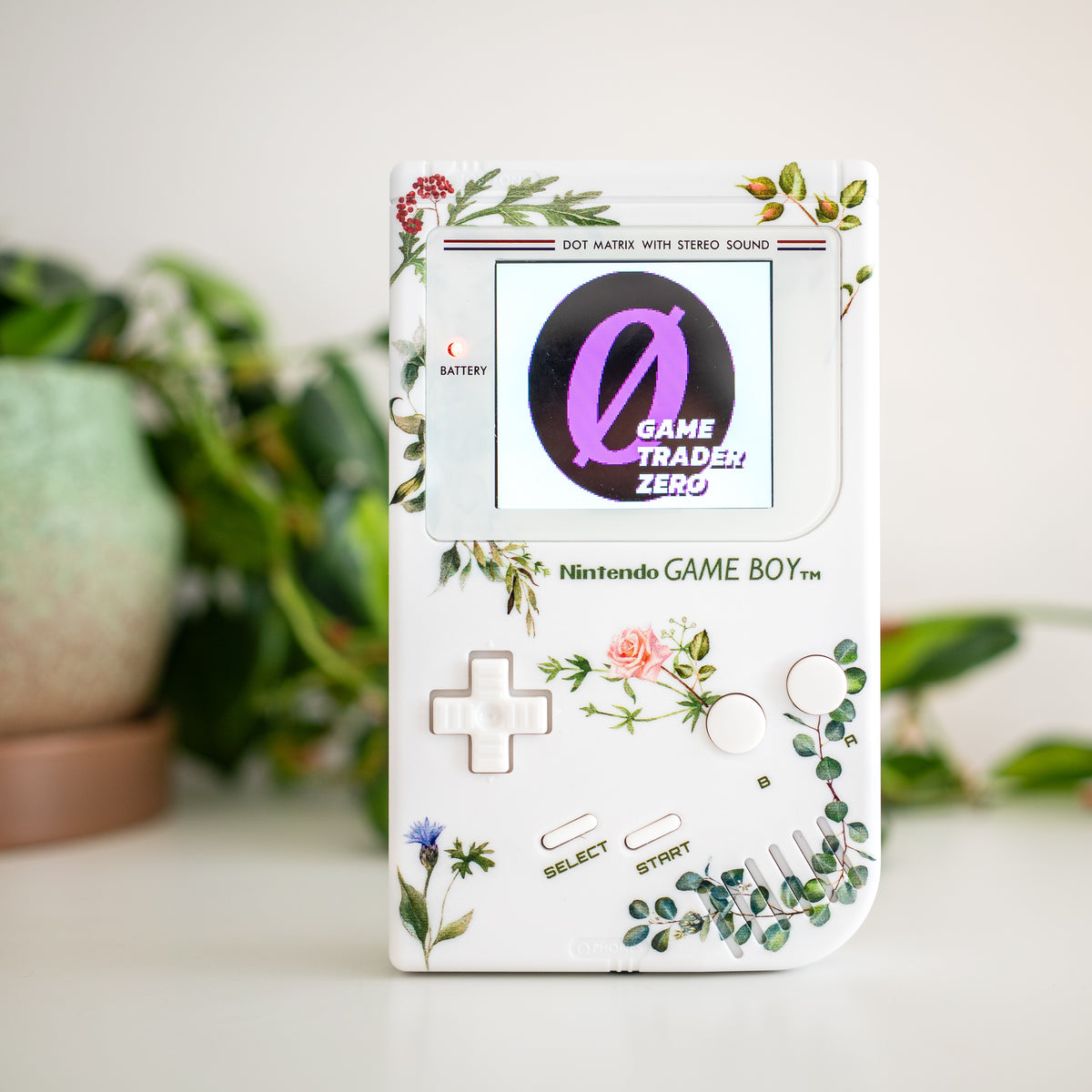 Floral Nintendo Game Boy DMG with Backlit IPS Screen – GameTraderZero