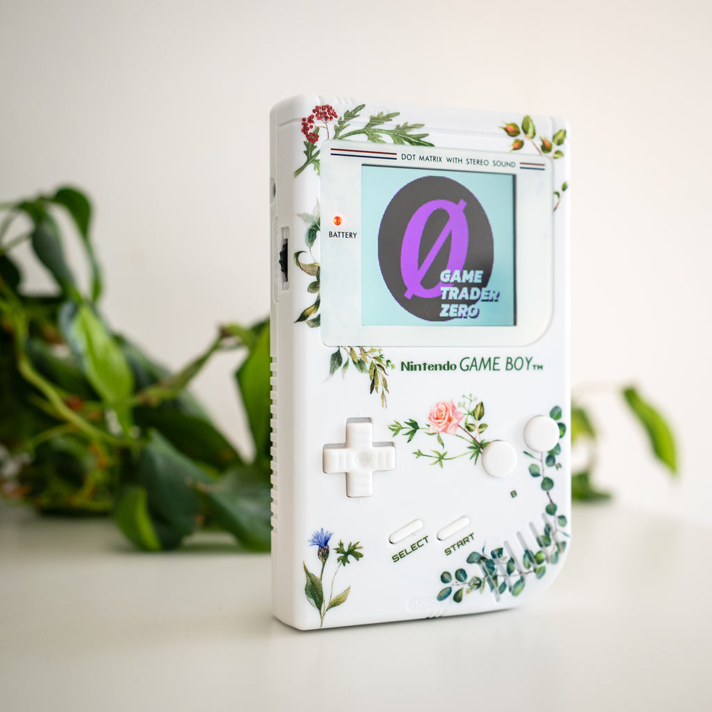 Floral Nintendo Game Boy DMG with Backlit IPS Screen – GameTraderZero