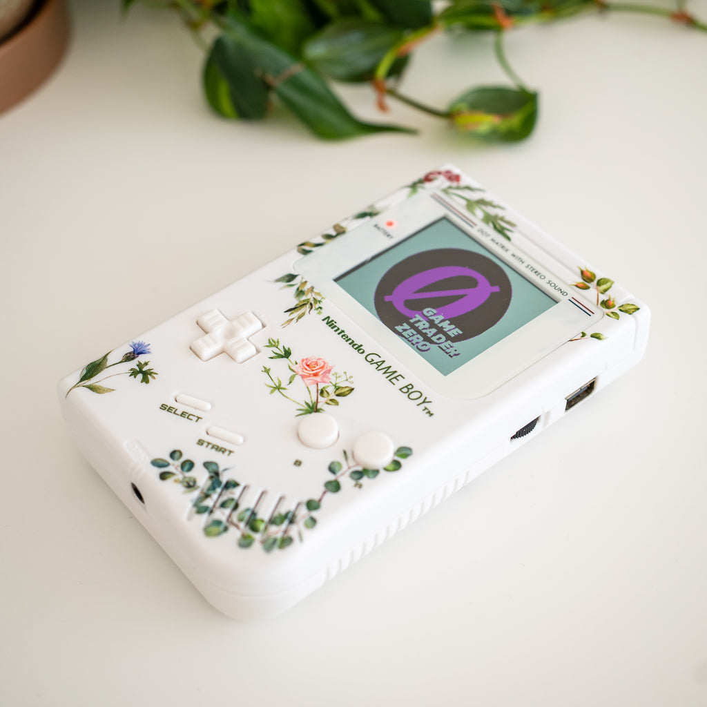 Floral Nintendo Game Boy DMG with Backlit IPS Screen – GameTraderZero