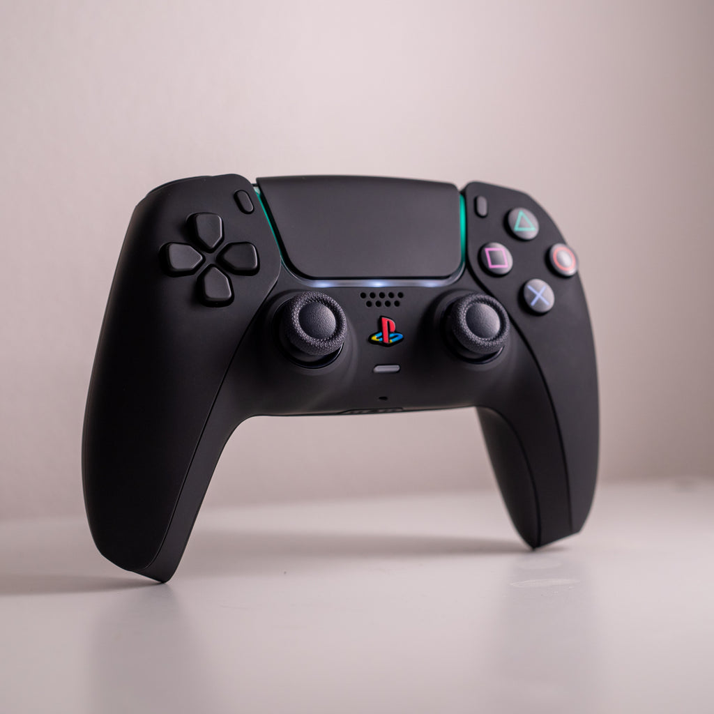 Control Retro Ps5 PS5 DualSense Retro Black Controller — Old-School Action Buttons ...