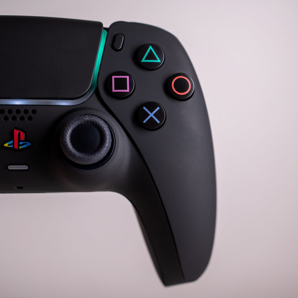 Control Retro Ps5 PS5 DualSense Retro Black Controller — Old-School Action Buttons ...