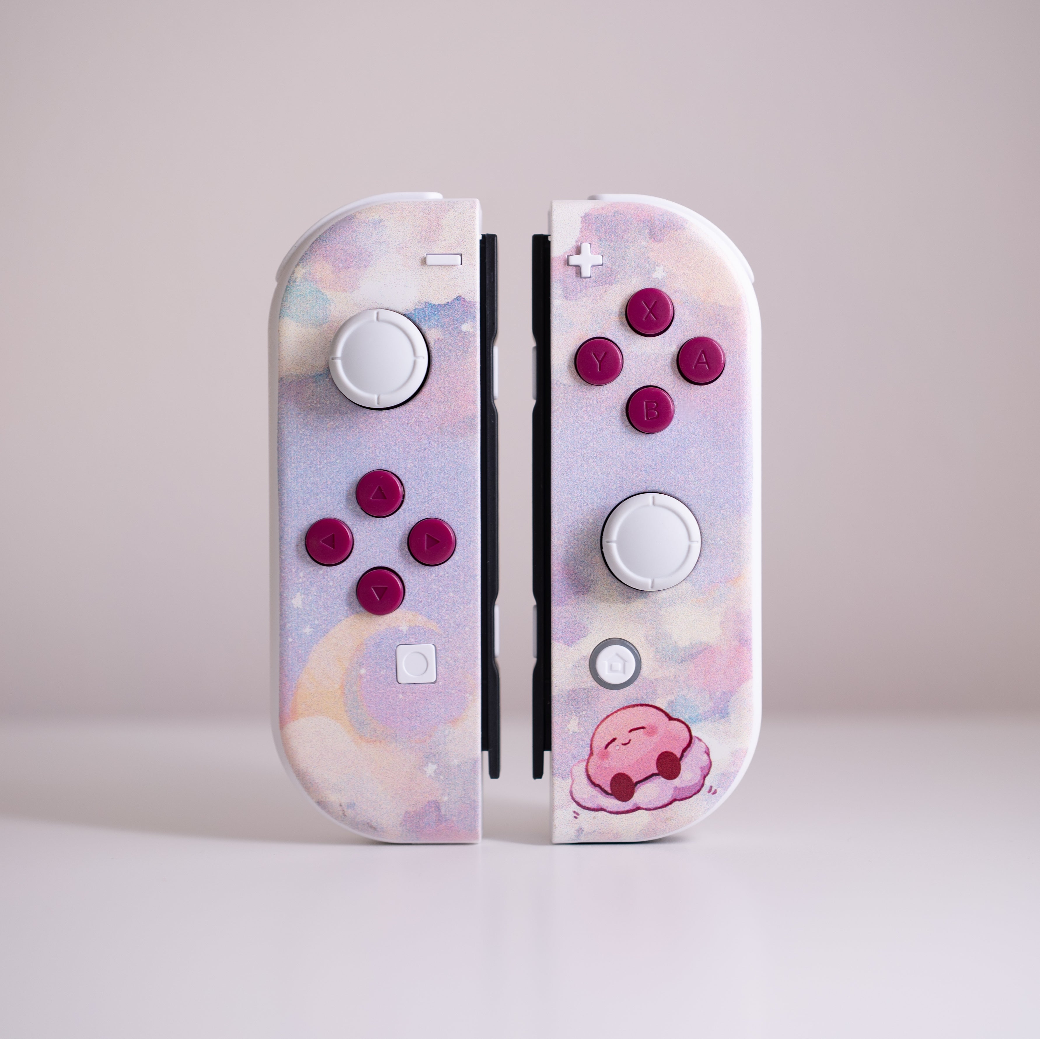 Kirby-Inspired Joycons Custom Nintendo Switch Controllers By