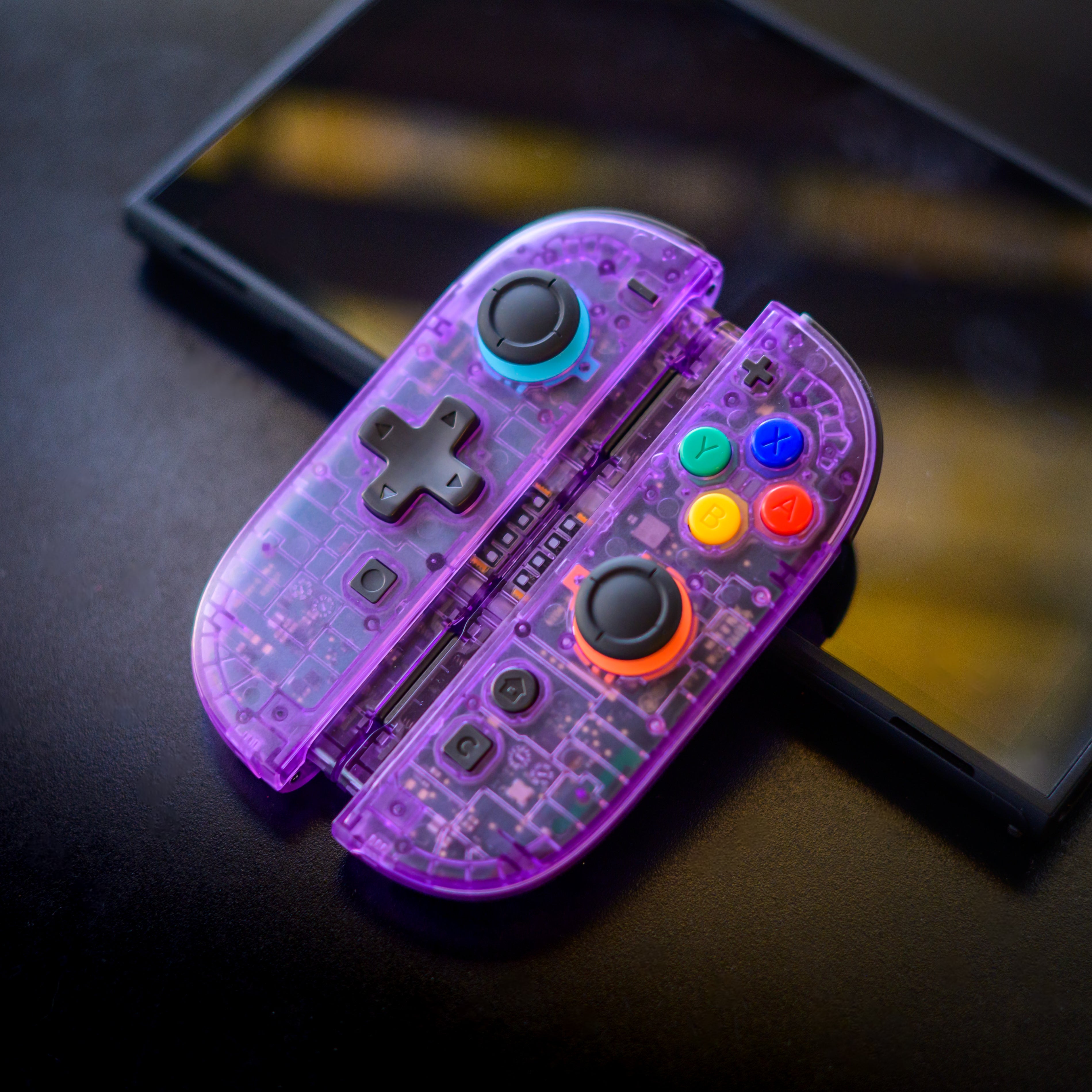 Nintendo Switch Joy-Con クリアパープルシェル セット eXtremeRate Nintendo Switch 2 Joy-Con Replacement Shell Case with