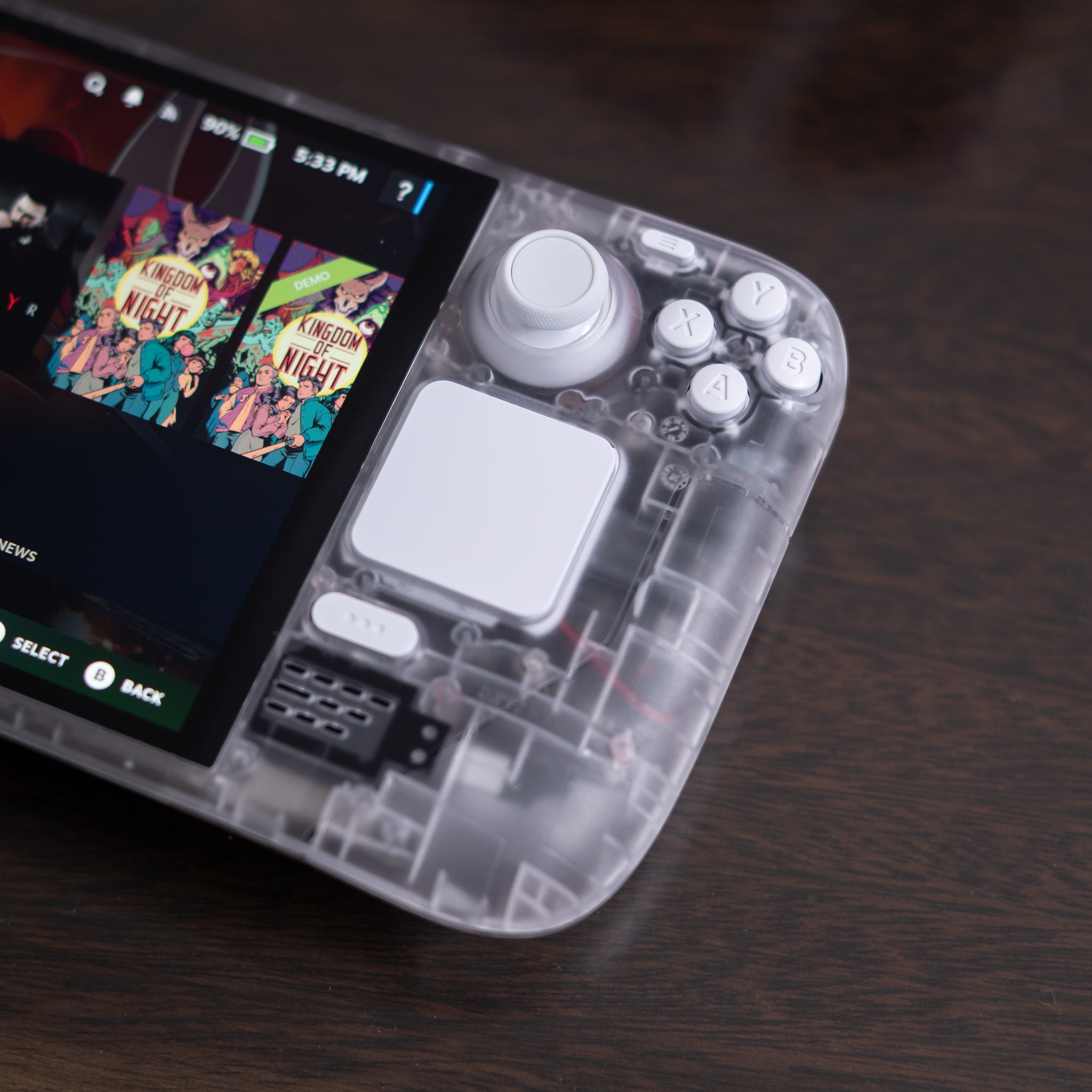 Custom Clear Steam Deck (Ghost) - LCD/OLED Upgrades | GameTraderZero