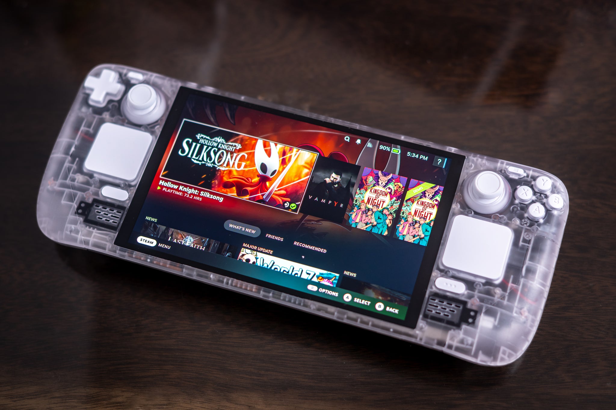 Custom Clear Steam Deck (Ghost) - LCD/OLED Upgrades | GameTraderZero