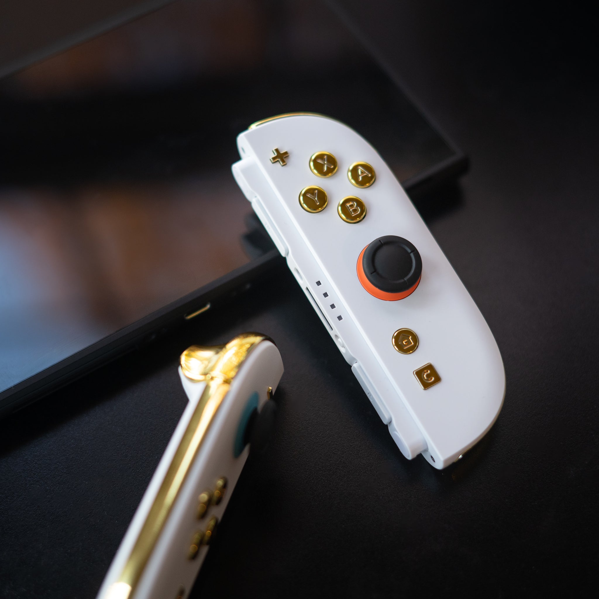 Regal White & Gold Custom Joy-Cons 2 for Nintendo Switch 2