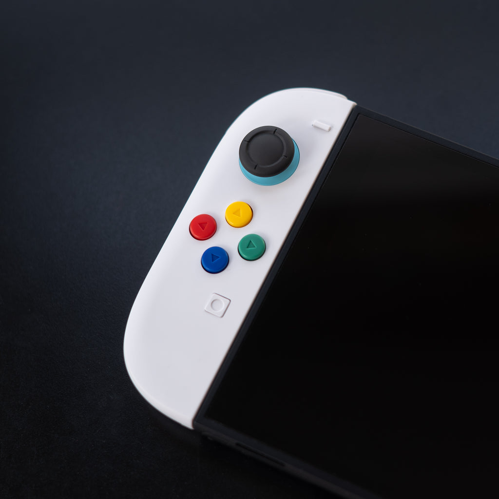 Switch 2 SNES-Style Joy-Cons: White Shells & Retro Buttons – GameTraderZero
