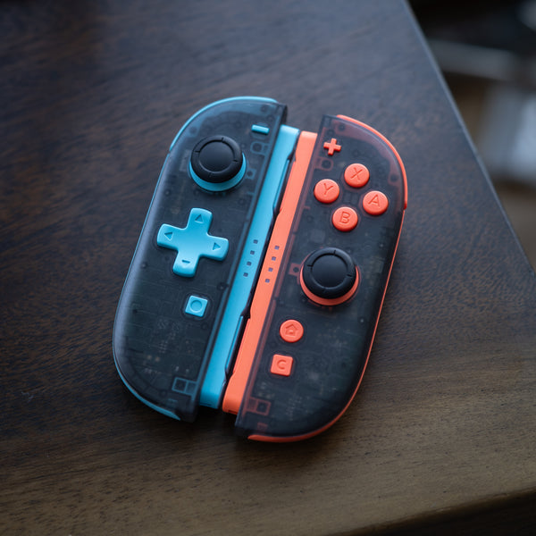 Custom Switch 2 Joy-Cons "Ghost Edition" Nintendo Blue & Red
