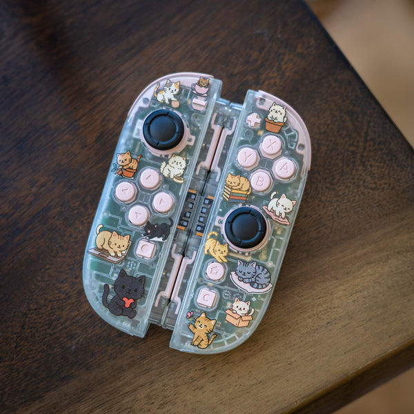 Custom Switch 2 Joy-Cons "Joy-Cats by Alicia" Glow in the Dark Gaming Controllers