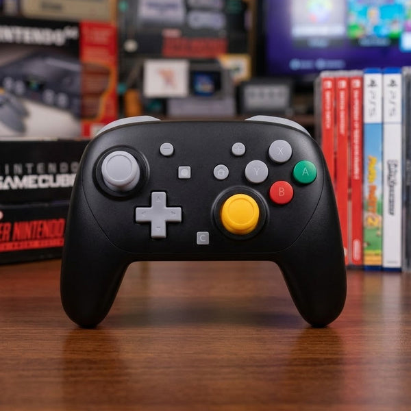 Custom Switch 2 Pro-Controller - GameCube Nostalgia Black