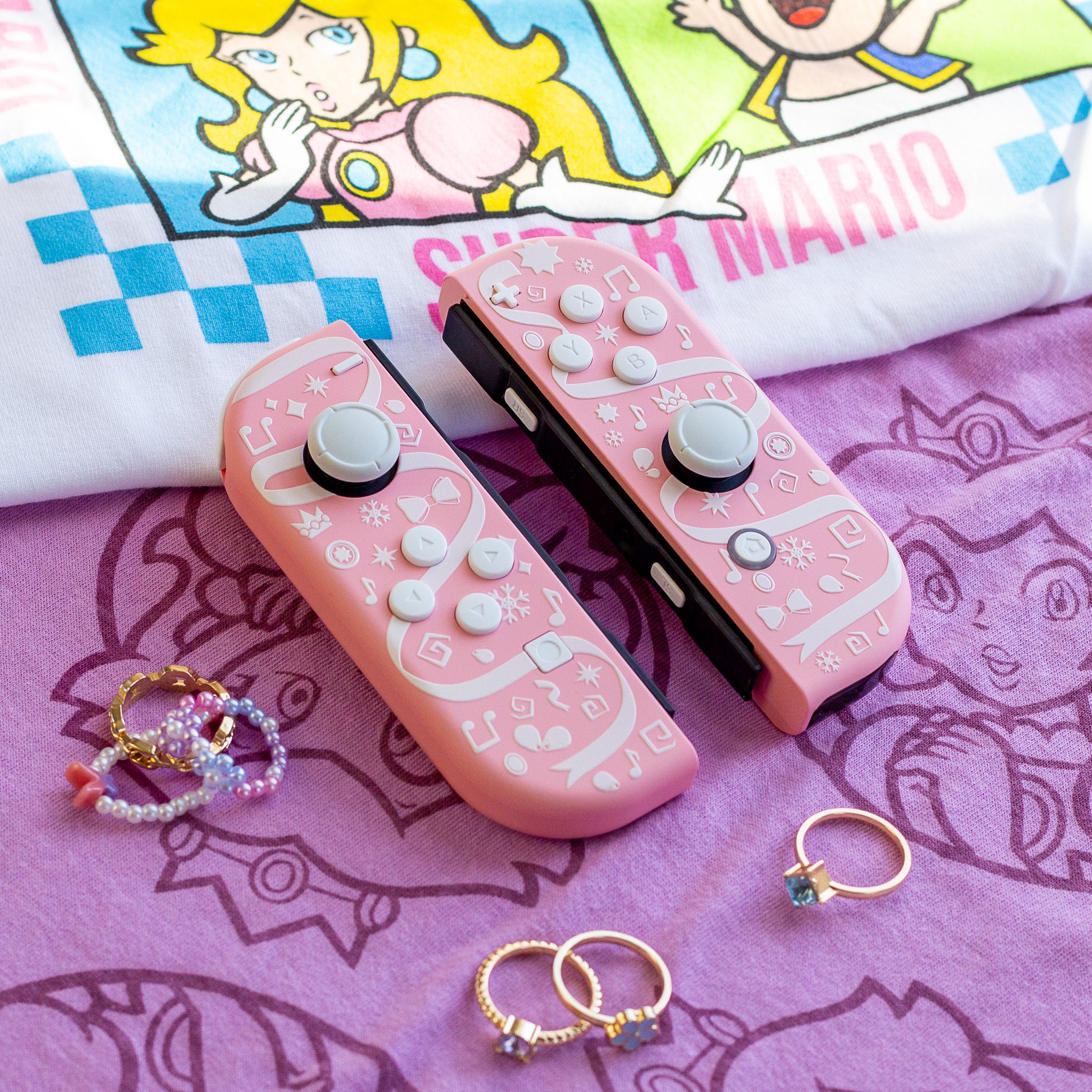 Peaches Peaches Peaches” Joy-Cons by GTZ Nintendo Switch