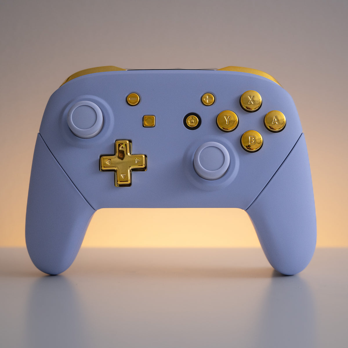 Nintendo Switch ProController Mod Violet with Gold Buttons Customized