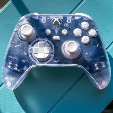 Xbox Controller Mod Clear With White Buttons Custom Microsoft Wireless ...