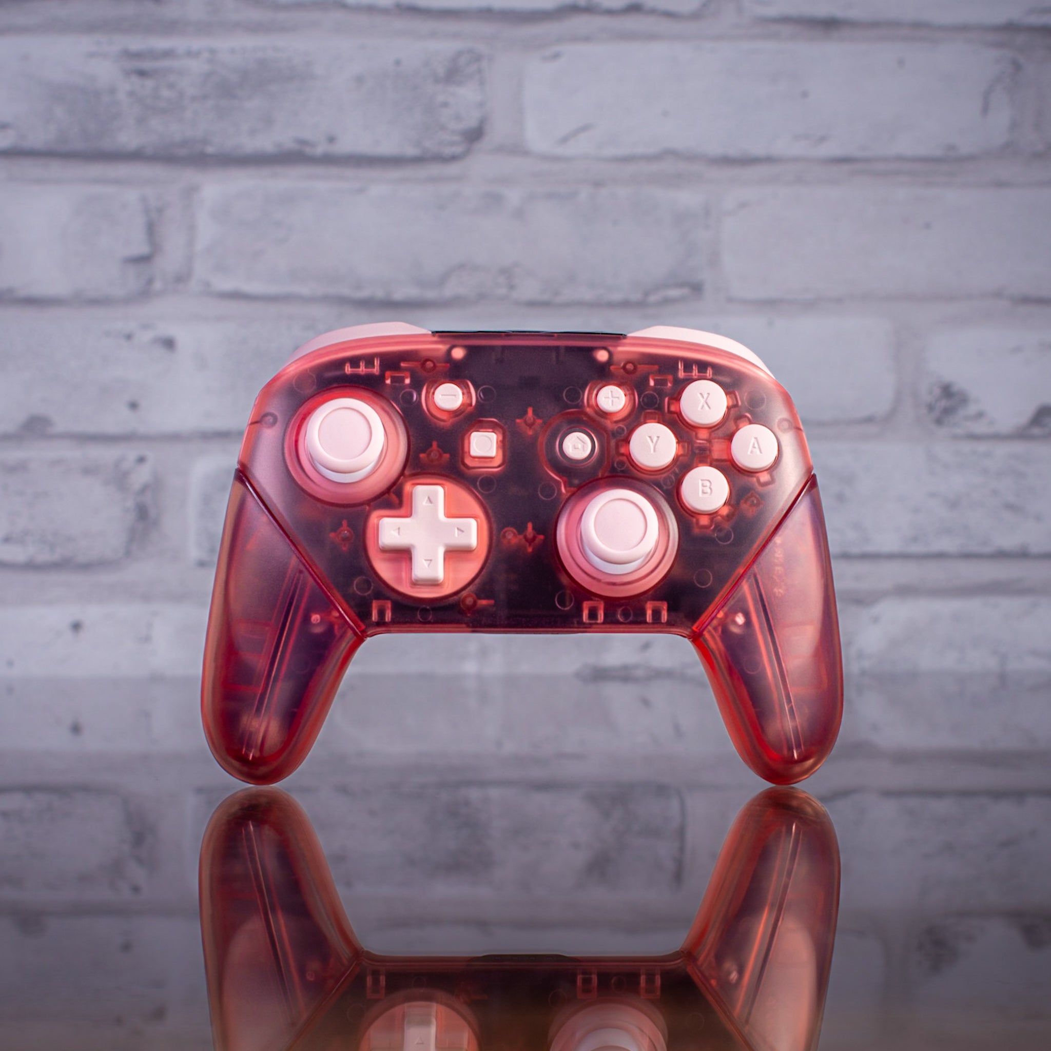 Cherry Pink Nintendo Switch Pro Controller Mod Clear With Pink