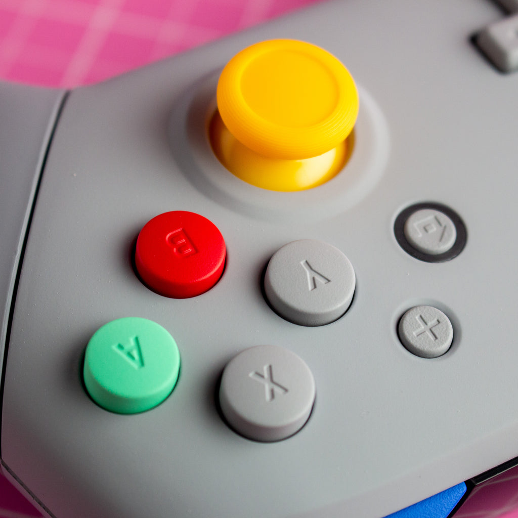 Grey Gamecube Controller Nintendo Switch Pro Controller Mod Grey GameCube Retro Style Customize ...