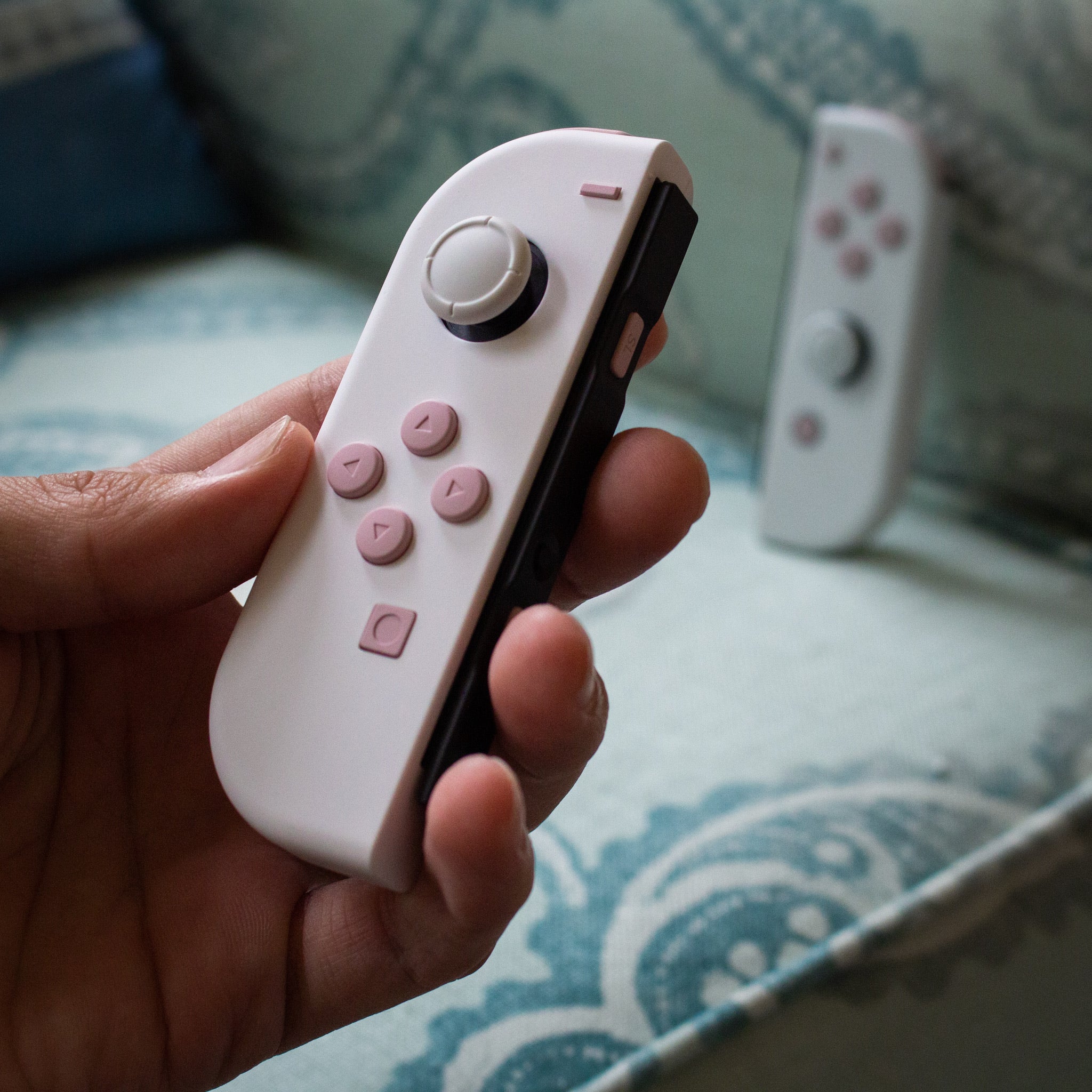 カスタムJoy-con　WHITE×PINKメタリック Custom Nintendo Switch Joy-Con Controllers Pink with White