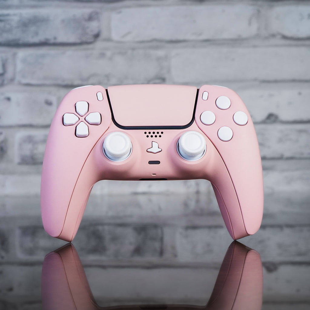 Sakura Pink PS5 Controller With White Buttons - GameTraderZero