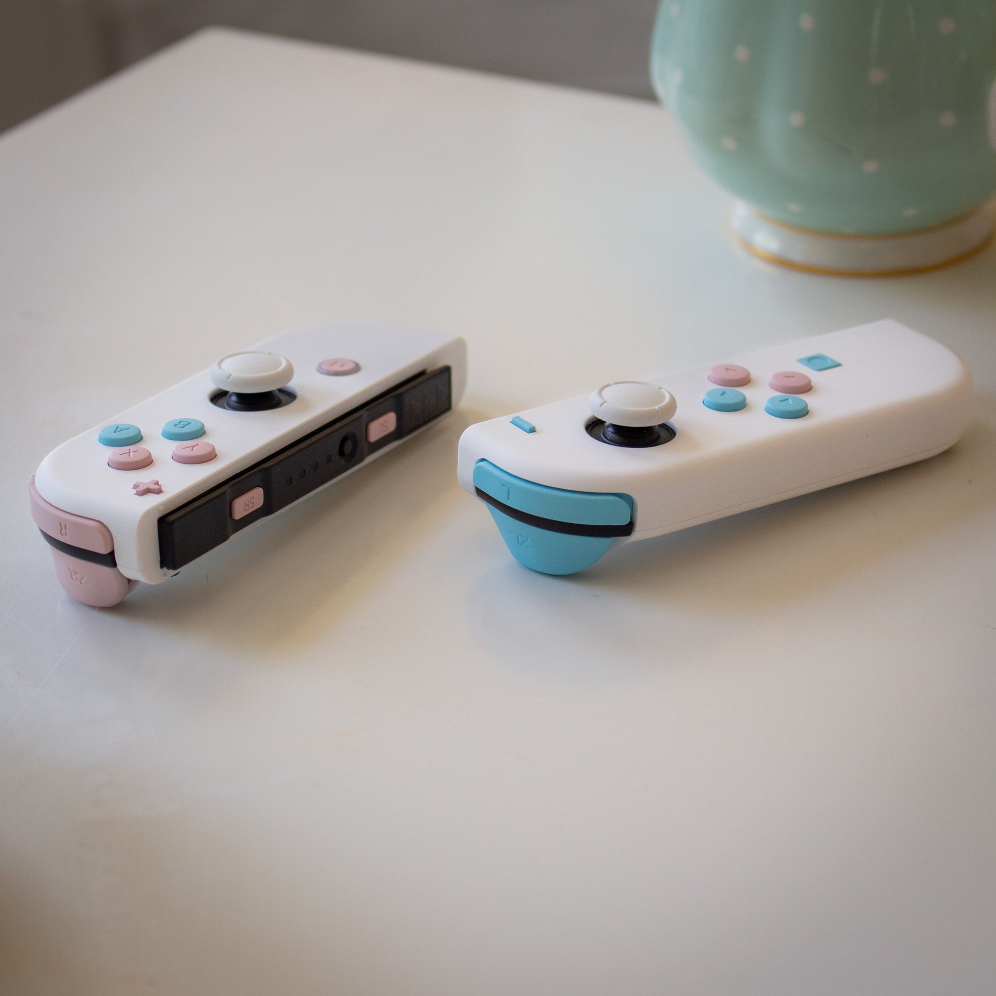 Custom JoyCons Nintendo Switch Joy-Con Controller Mods White with