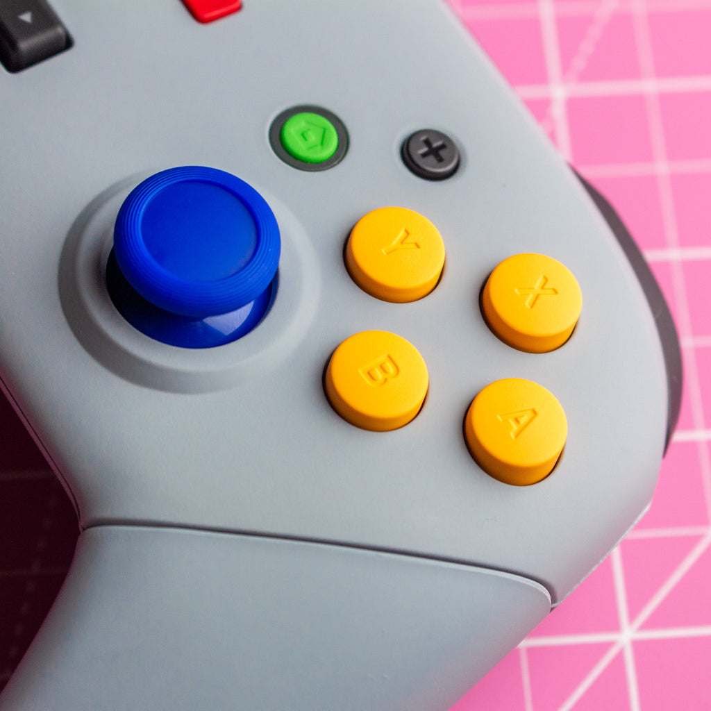 Grey Riged Switch Controller Nintendo Switch Pro Controller Grey N64 Style Retro Customized Control ...