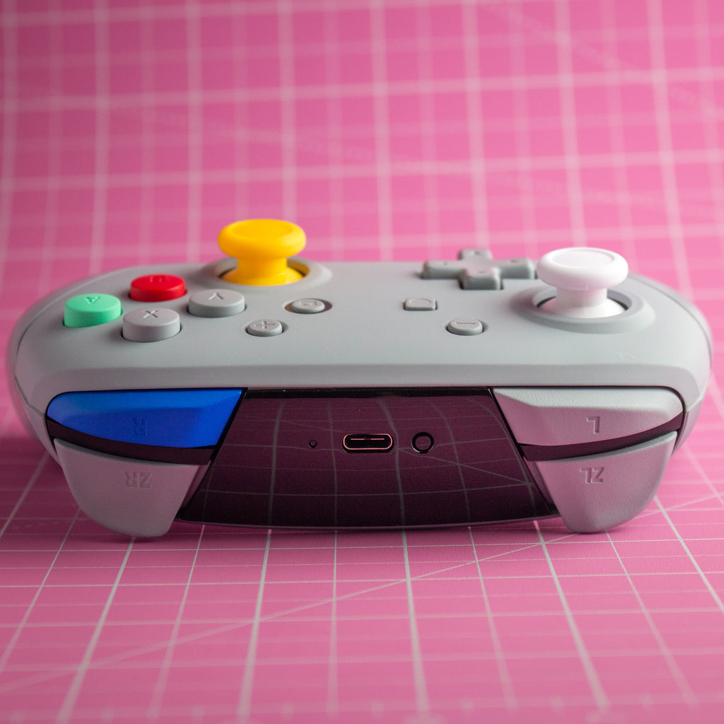 Grey Gamecube Controller Nintendo Switch Pro Controller Mod Grey GameCube Retro Style Customize ...