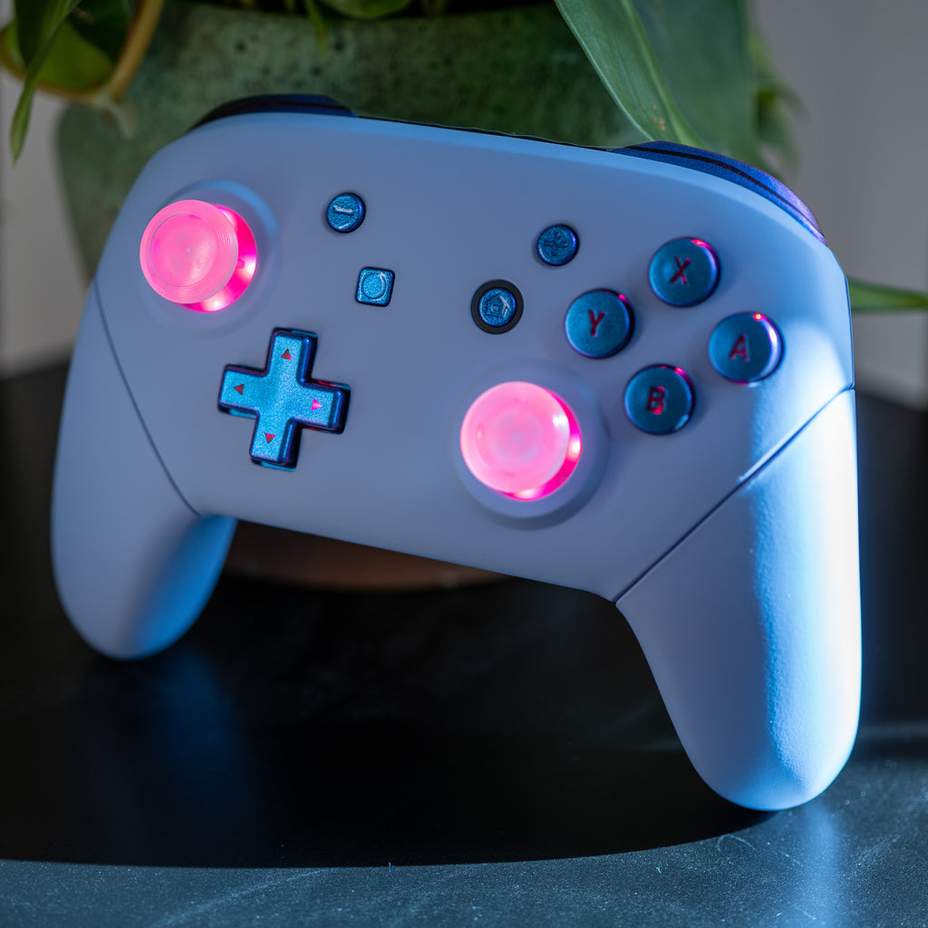 Violet Rk Switch Violet Switch Pro-Controller LED Mod With Chameleon Backlit Buttons ...