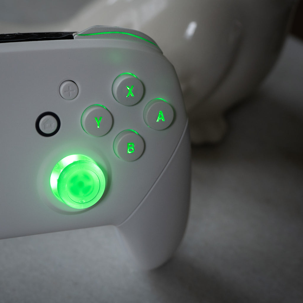 CUSTOM Pro Controller Nintendo SWITCH Controller Mod White on White LE ...