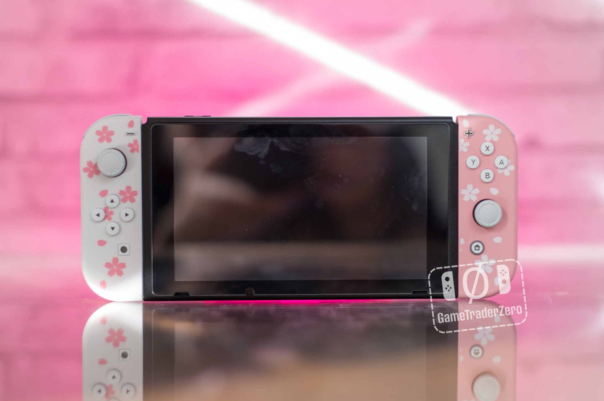 Pink & Weiß Joy-Con LED MOD Sakura Flowers Nintendo Switch