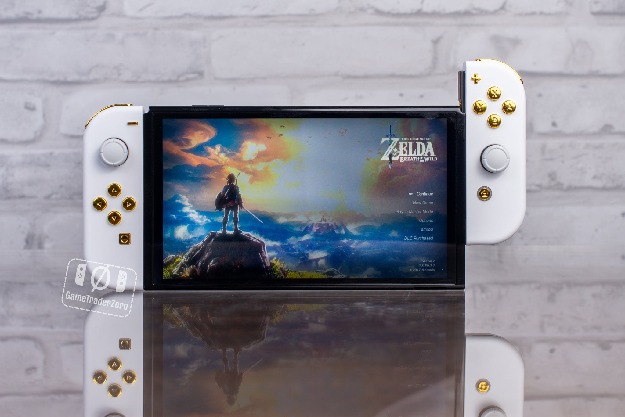 カスタムJoy-con　WHITE×GOLDメタリック 美品】カスタムJoy-con WHITE×GOLDメタリック Nintendo Switch