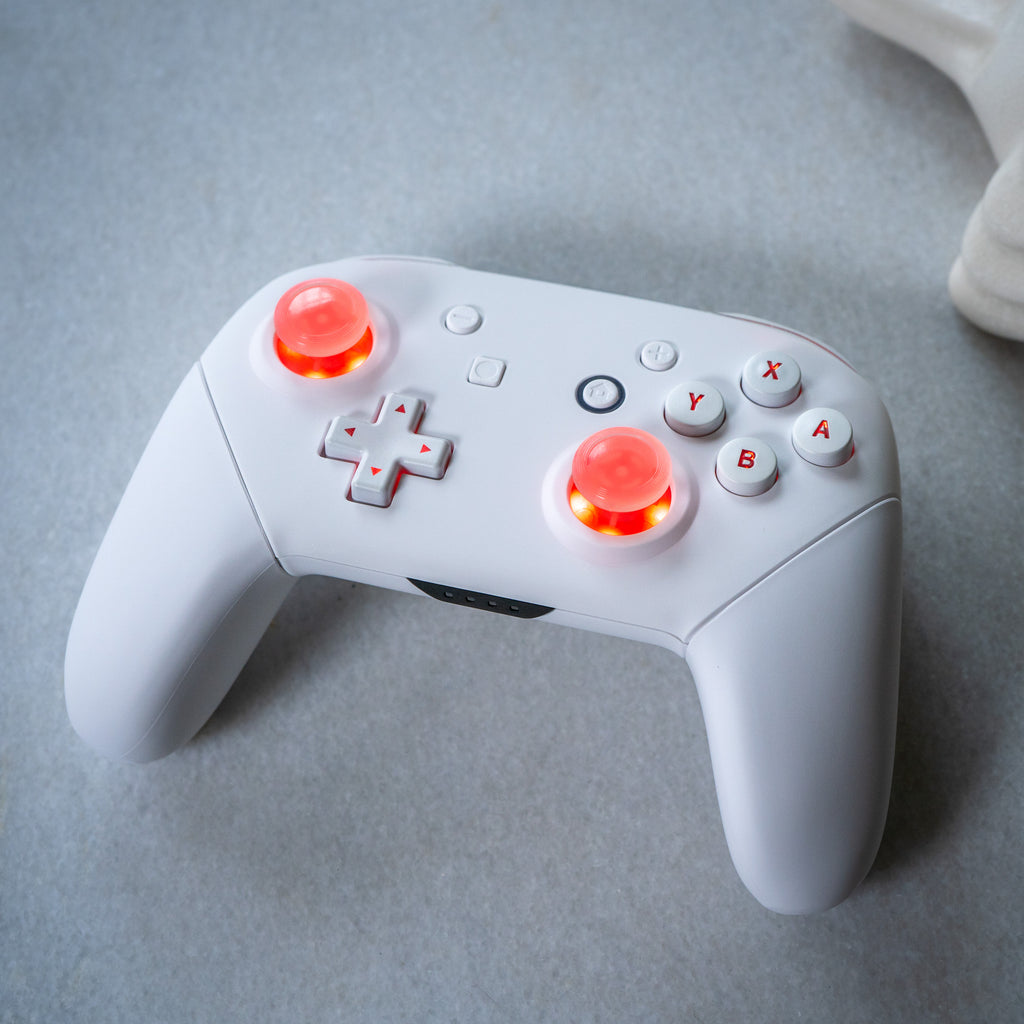 CUSTOM Pro Controller Nintendo SWITCH Controller Mod White on White LE ...