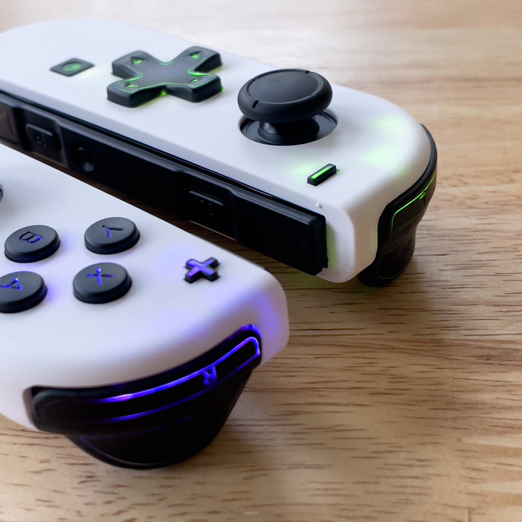 Nintendo Switch Pod Controllers Led Custom Nintendo Switch Joy-Con Controllers White LED MOD Backlit Butto ...