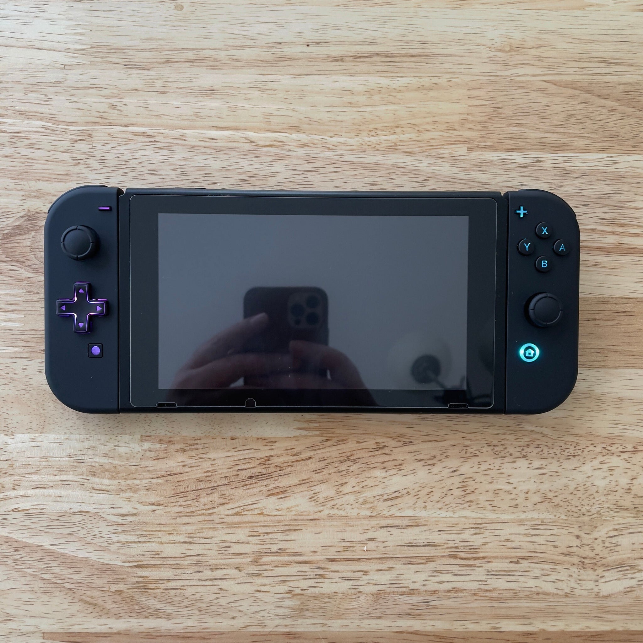 Custom Nintendo Switch Joy-Con Controllers Black LED MOD