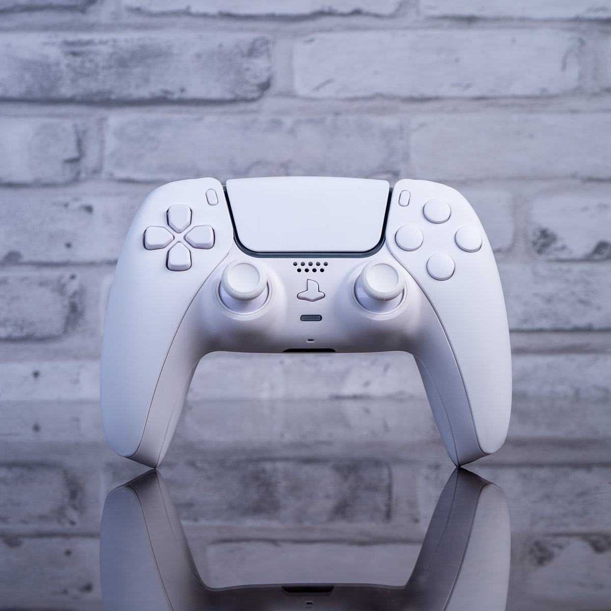 Ps5 Controller Whtite White PS5 Custom Controller White On White - GameTraderZero